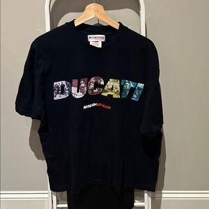 Ducati vintage shirt Black Multicolor Graphic Tee excellent like new condition